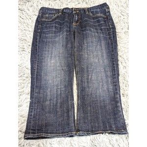 J‎ Crew Matchstick Capri Jeans Womens Size 31 Dark Wash Blue Denim Stretch 31x20